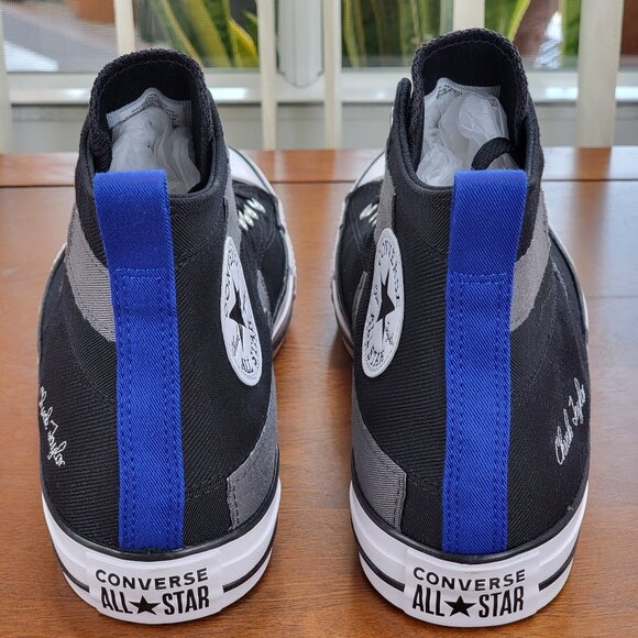 Converse Men's Chuck Taylor All Star Hi A02557C Black/Blue/White Size 11.5 - Picture 4 of 13